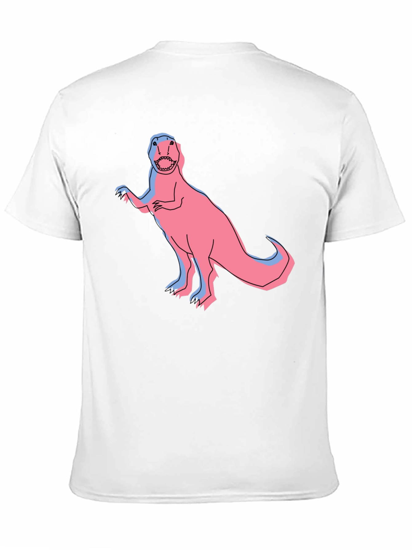 Dino Graphic Tee - Pink & Blue T-Rex