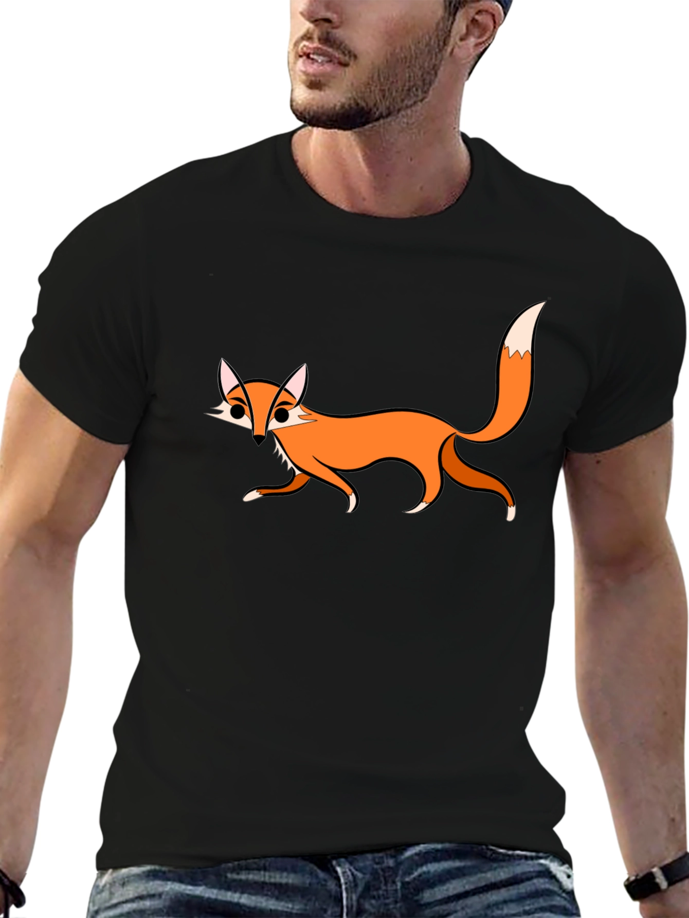 Fox Graphic Black T-Shirt - Casual & Fun!