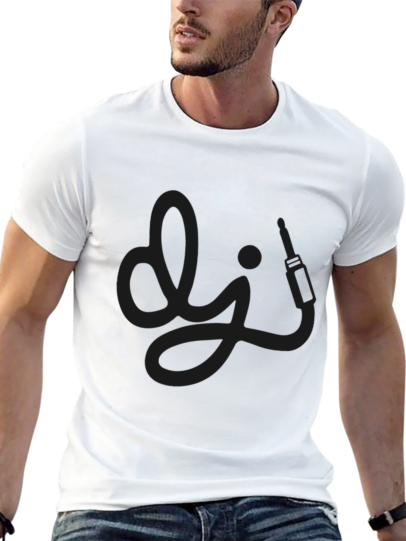 DJ Inspired Graphic Black T-Shirt