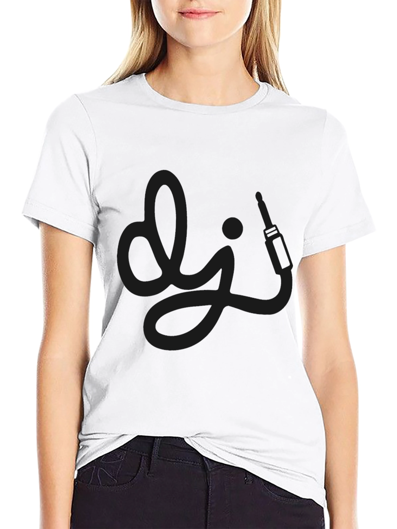DJ Inspired Graphic Black T-Shirt