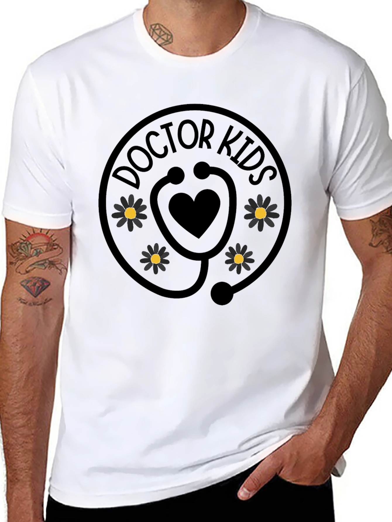 Doctor Kids T-Shirt - Heart Stethoscope Graphic