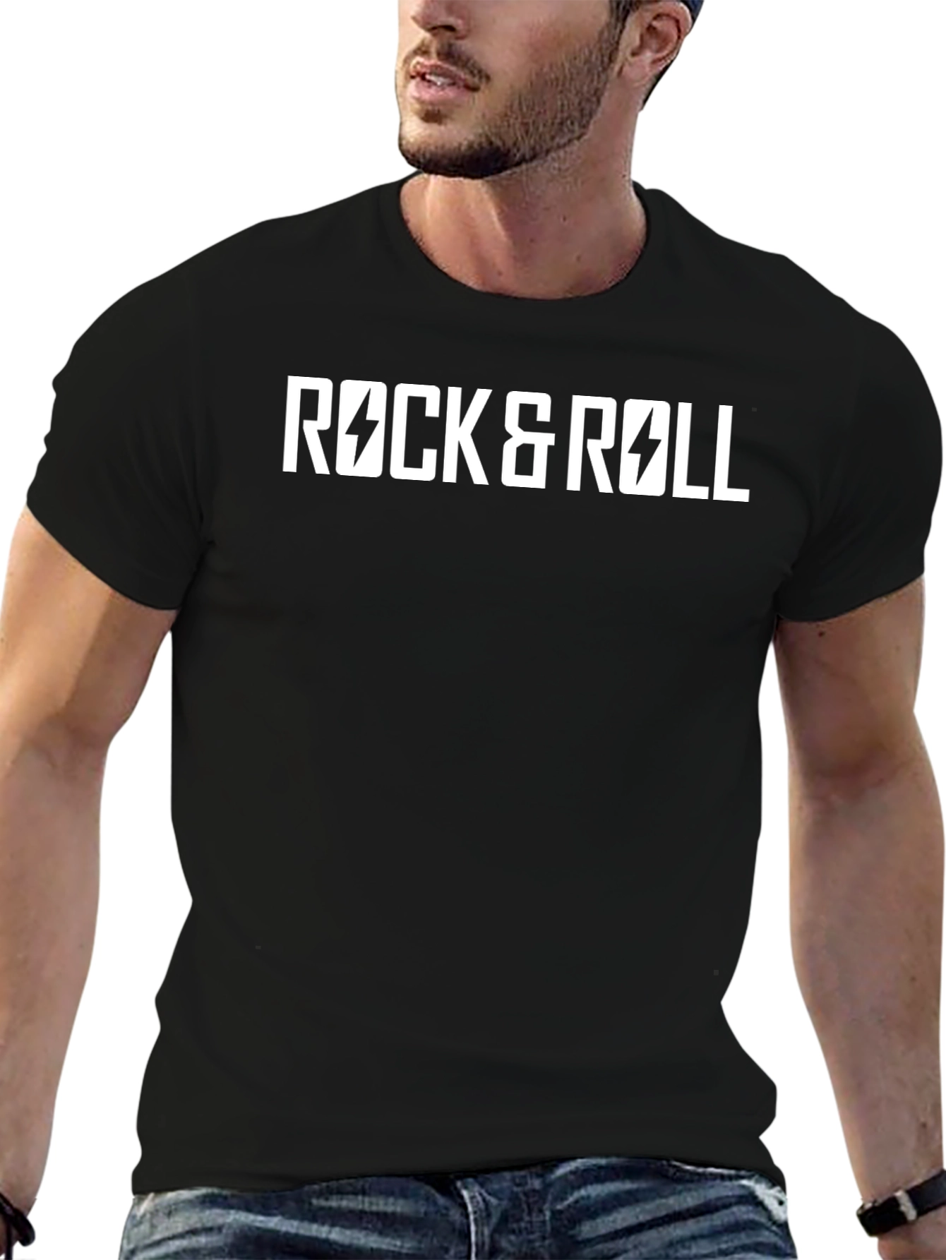 Rock & Roll Graphic Tee - Black