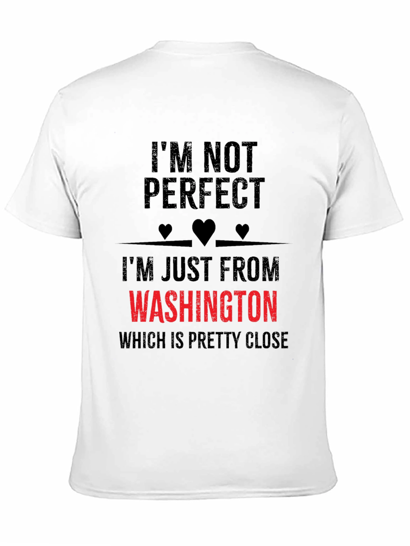 Funny Washington State T-Shirt - Im Not Perfect