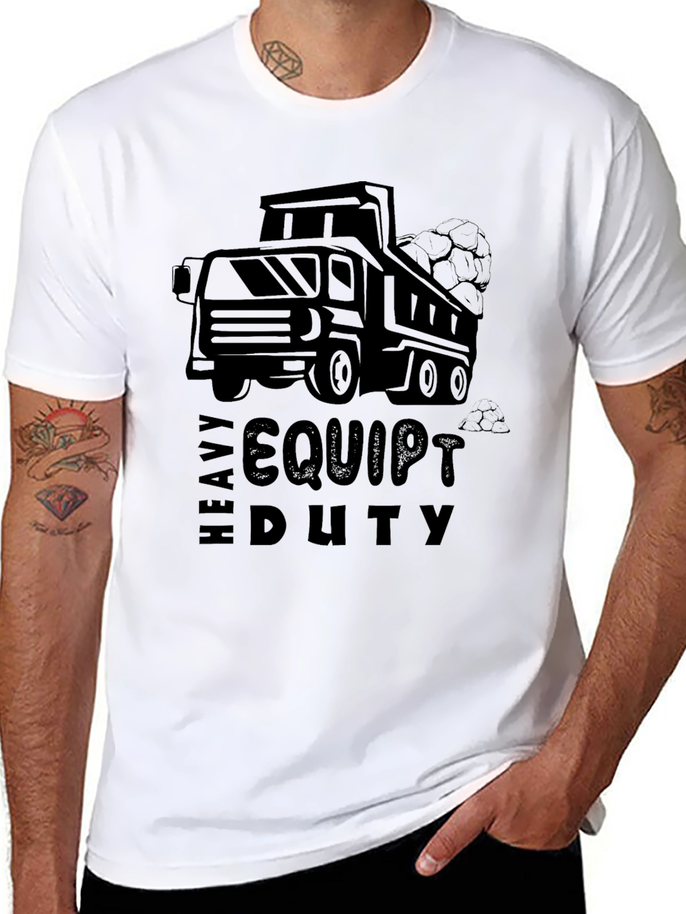 Heavy Equipment Truck Graphic T-Shirt - Durable Cotton Tee
