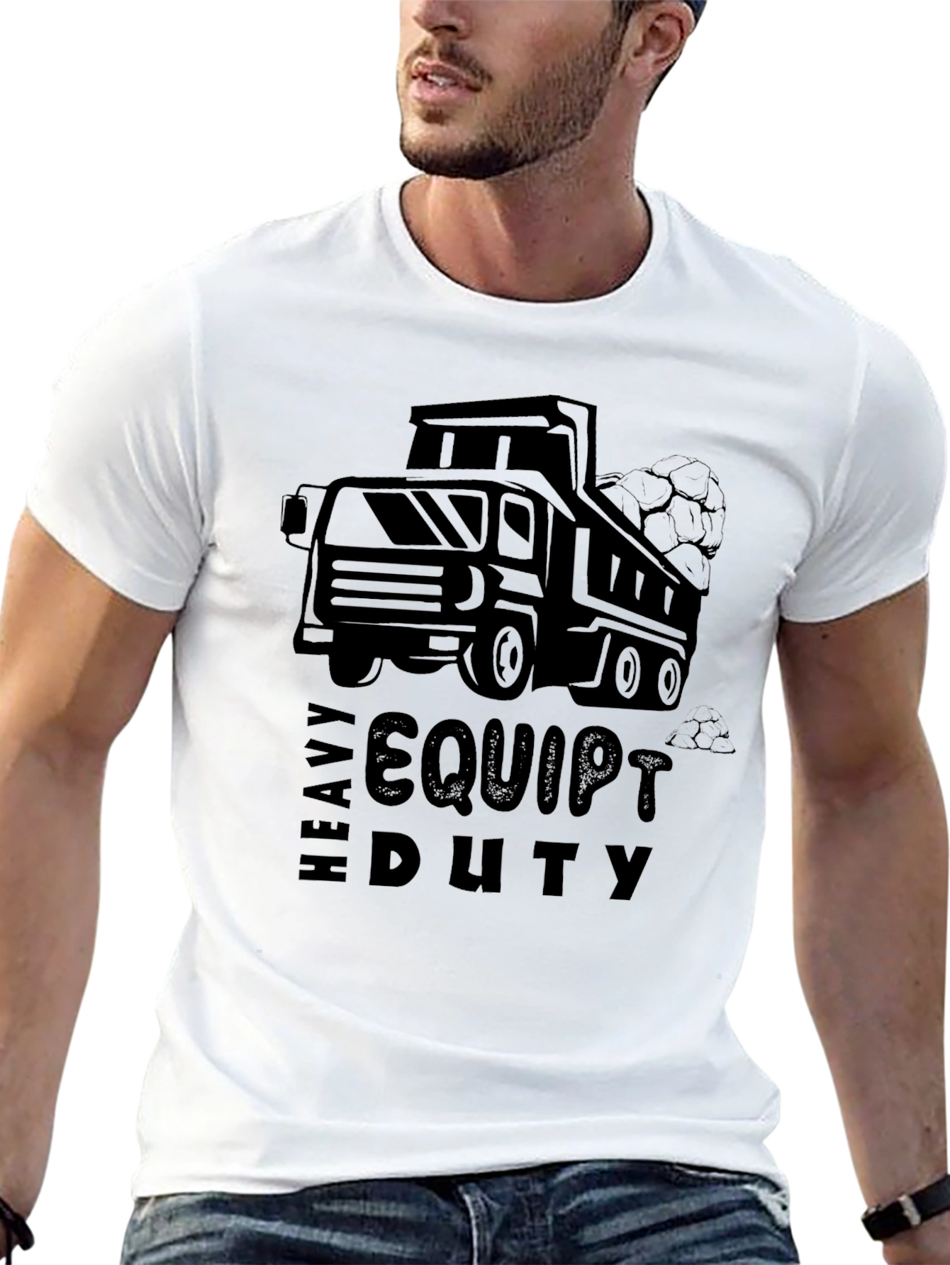 Heavy Equipment Truck Graphic T-Shirt - Durable Cotton Tee