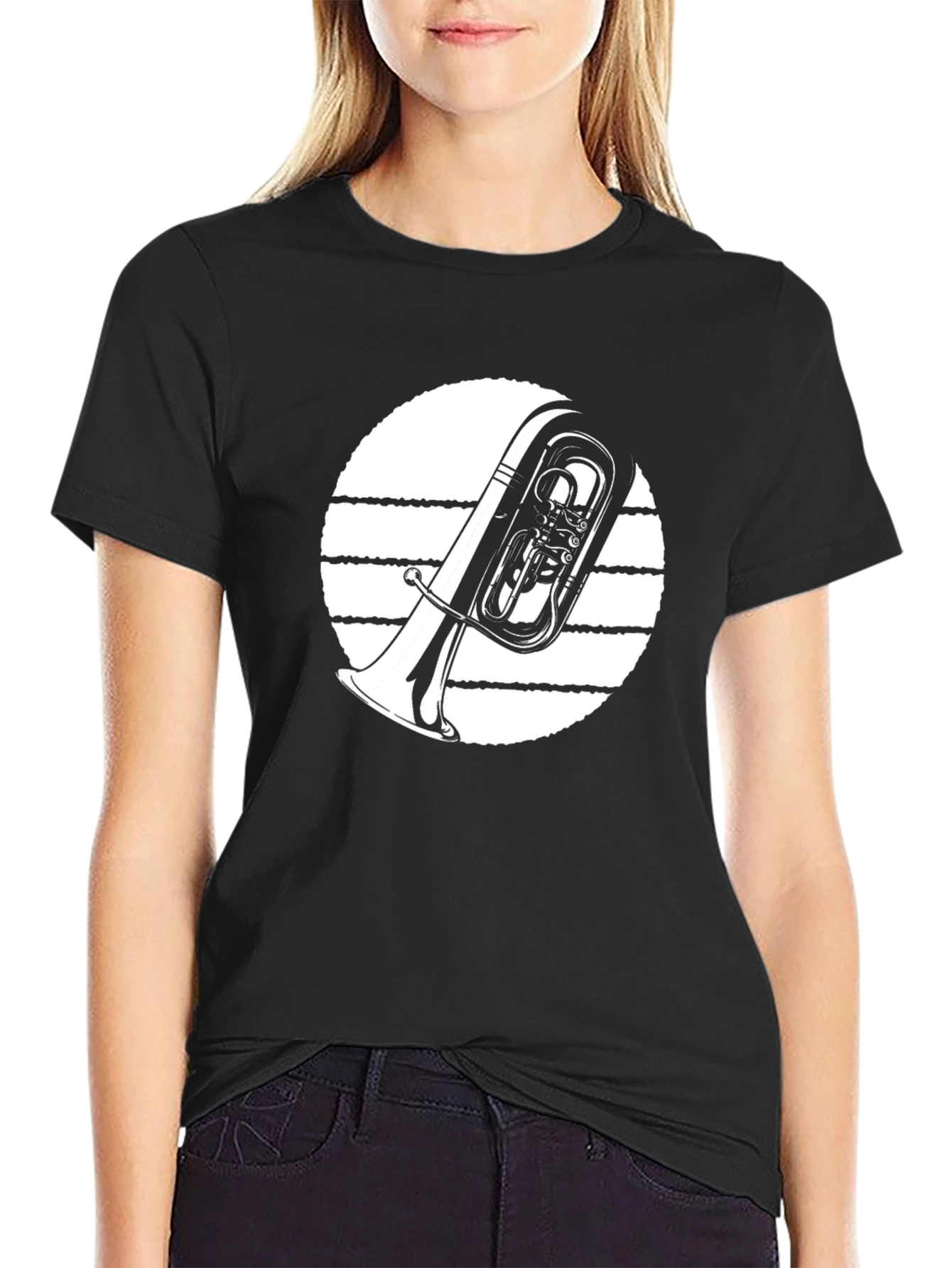 Black Tuba Graphic Tee - Musicians Delight