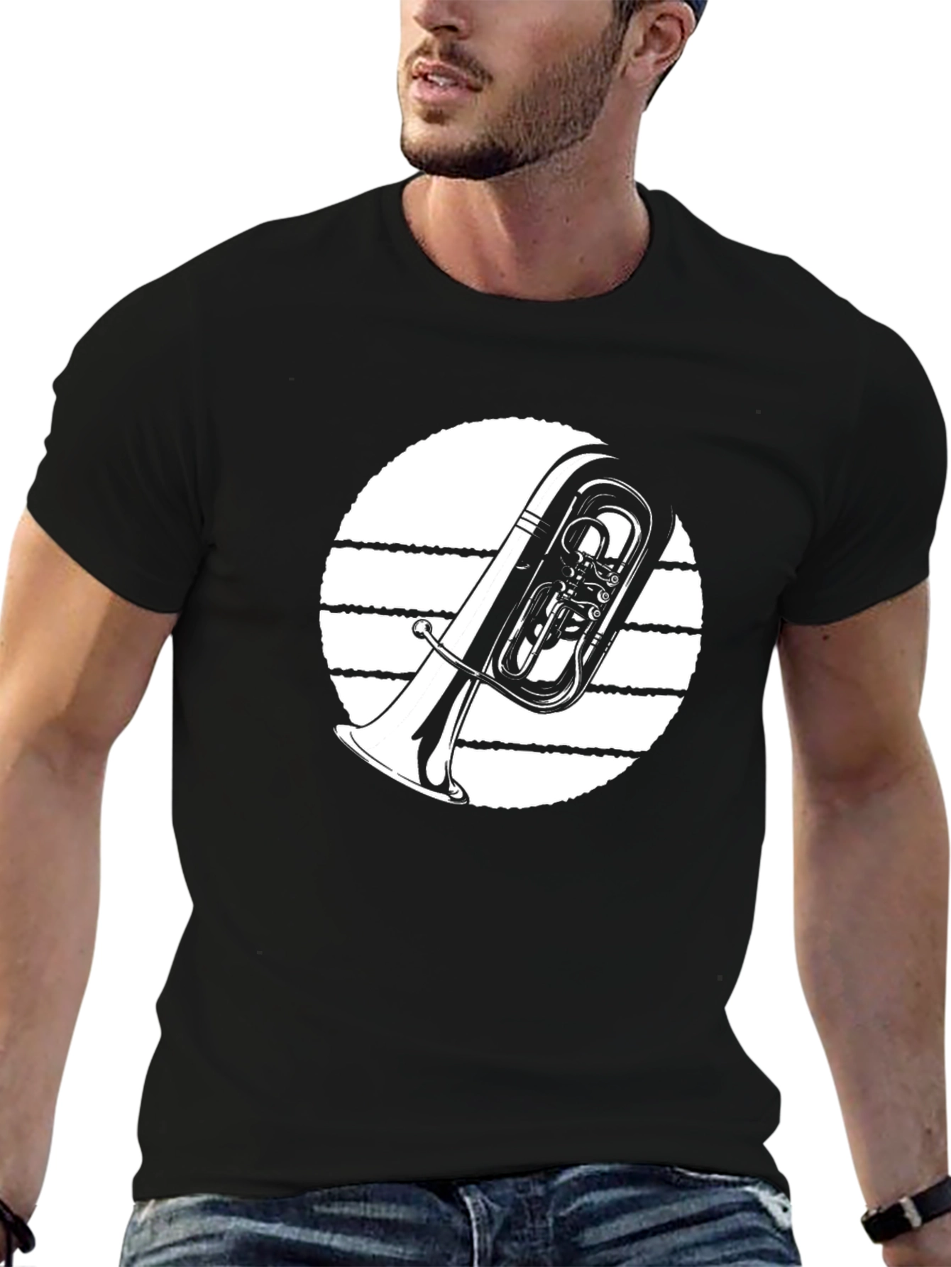 Black Tuba Graphic Tee - Musicians Delight