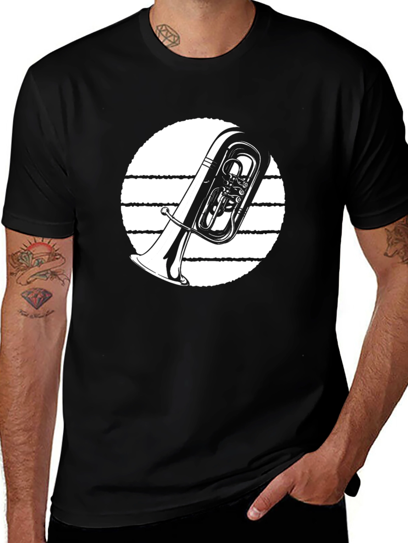 Black Tuba Graphic Tee - Musicians Delight