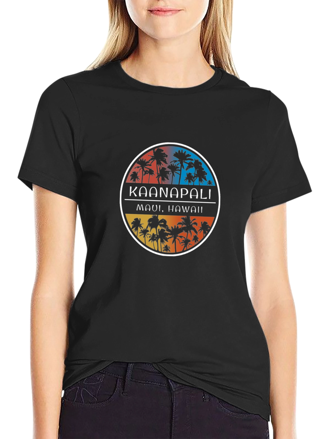 Kaanapali Maui Hawaii Palm Tree T-Shirt