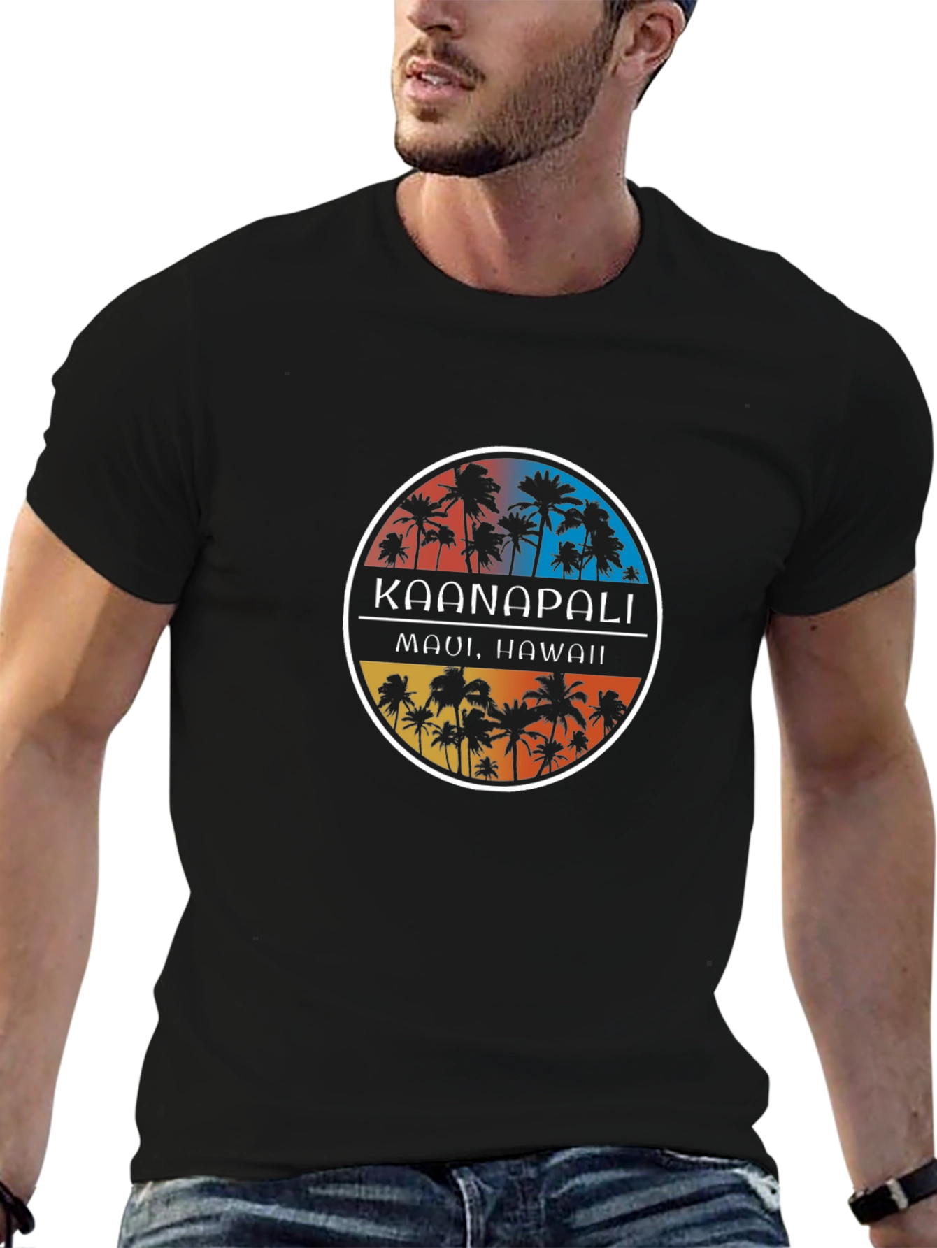 Kaanapali Maui Hawaii Palm Tree T-Shirt