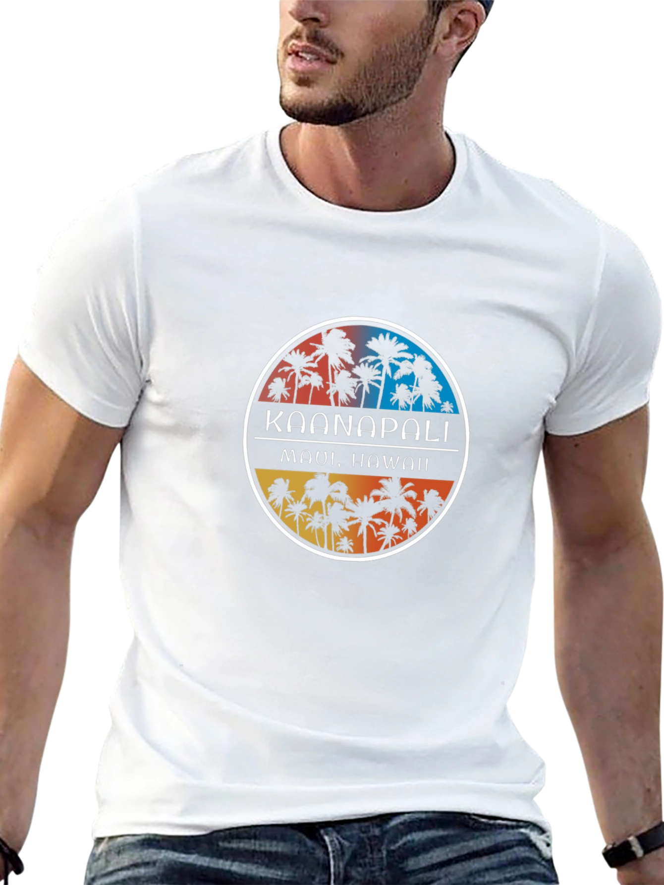 Kaanapali Maui Hawaii Palm Tree T-Shirt