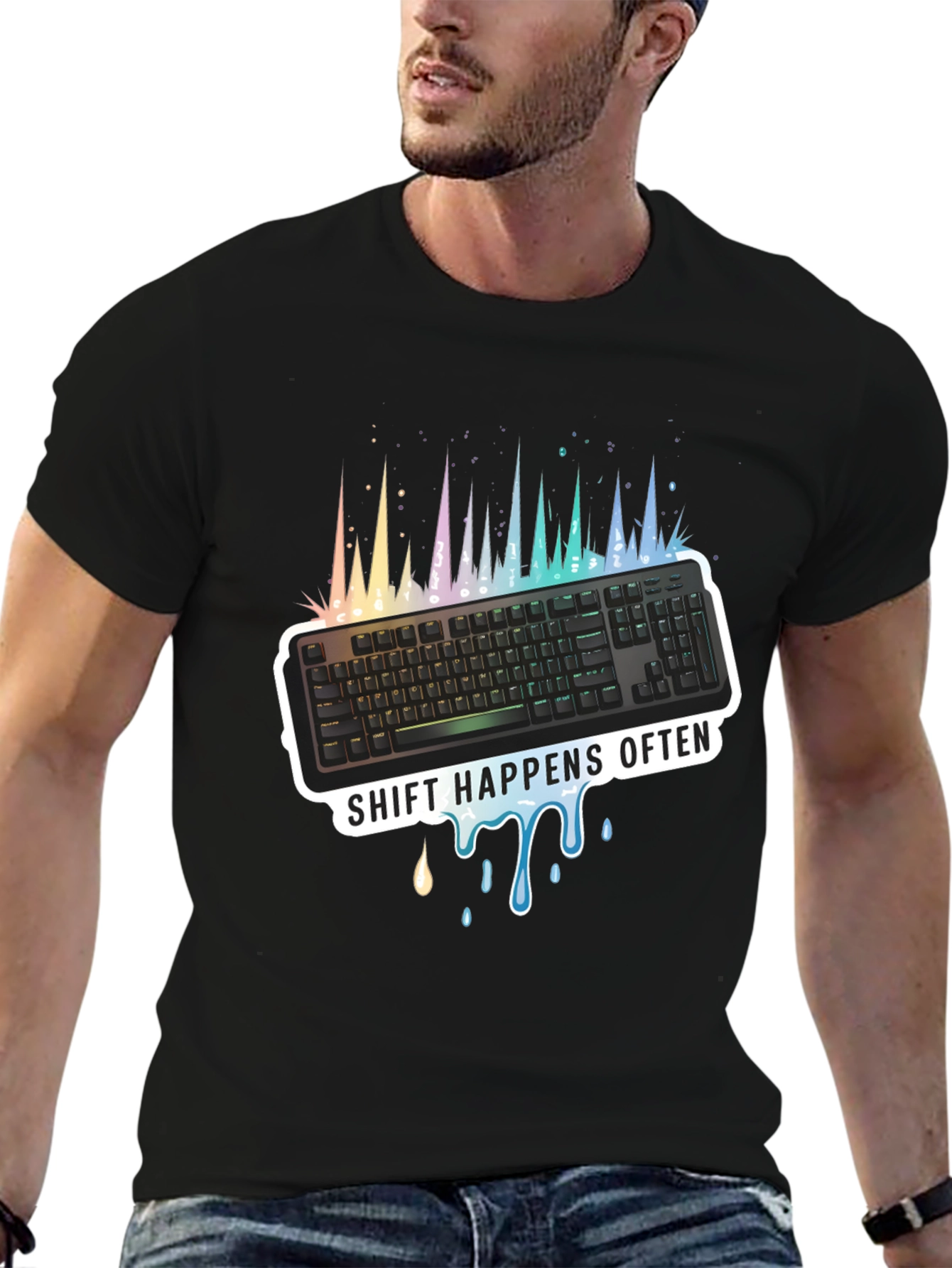 Shift Happens Often Keyboard T-Shirt