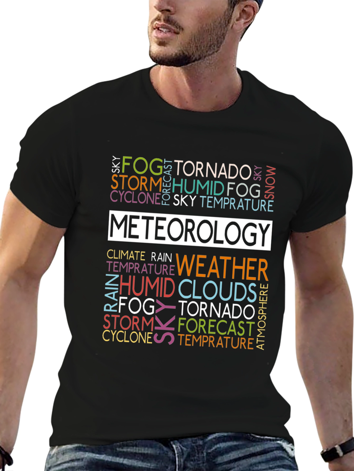 Meteorology Weather Word Cloud T-Shirt
