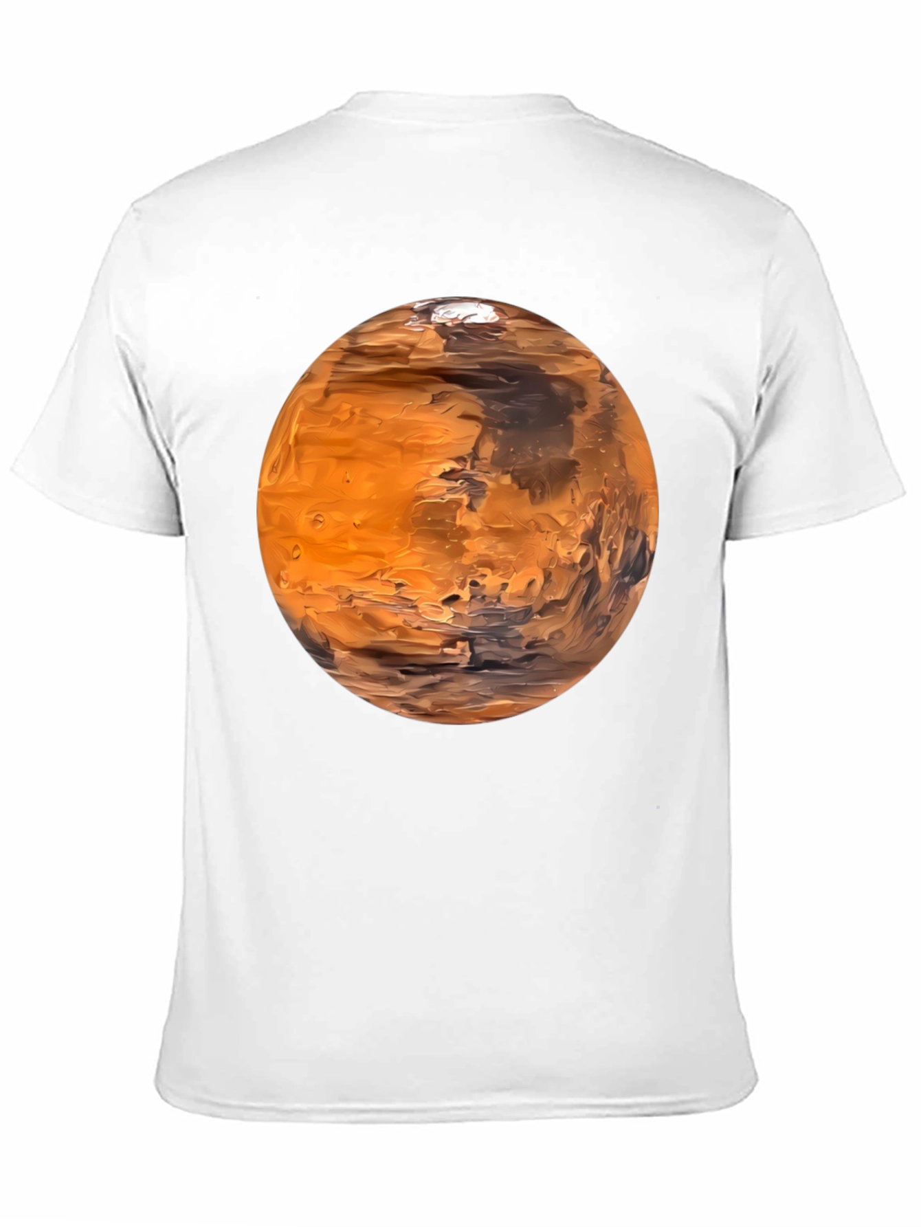 Mars Planet Graphic Black T-Shirt
