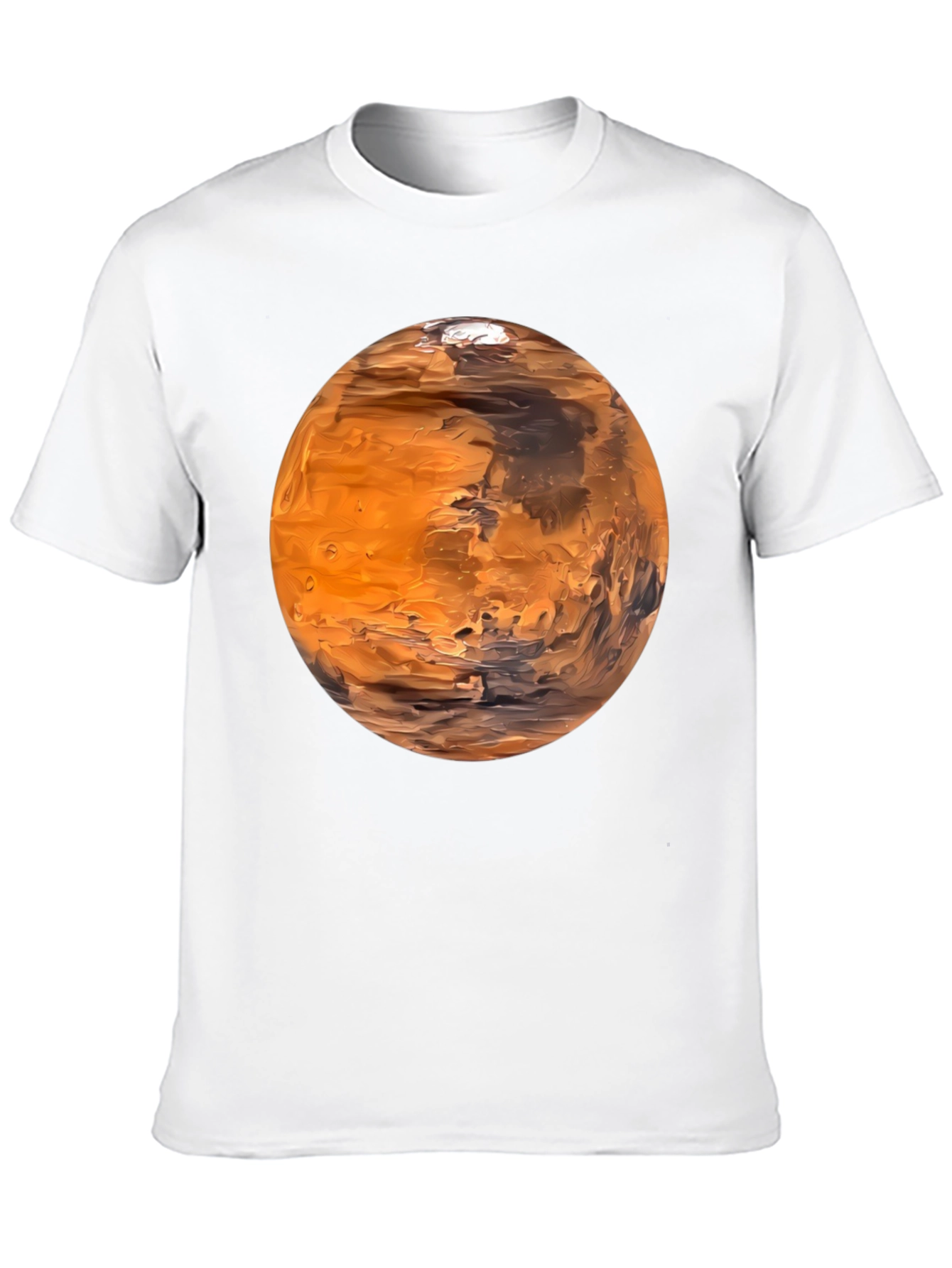 Mars Planet Graphic Black T-Shirt
