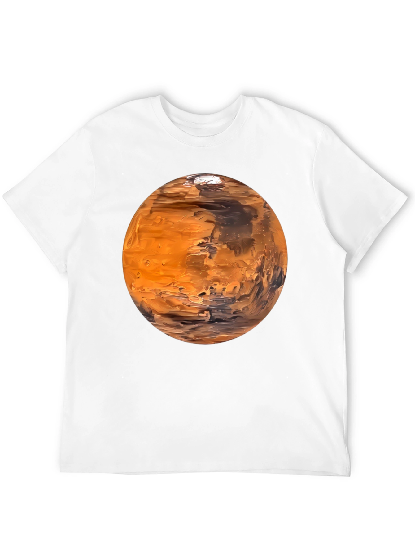 Mars Planet Graphic Black T-Shirt