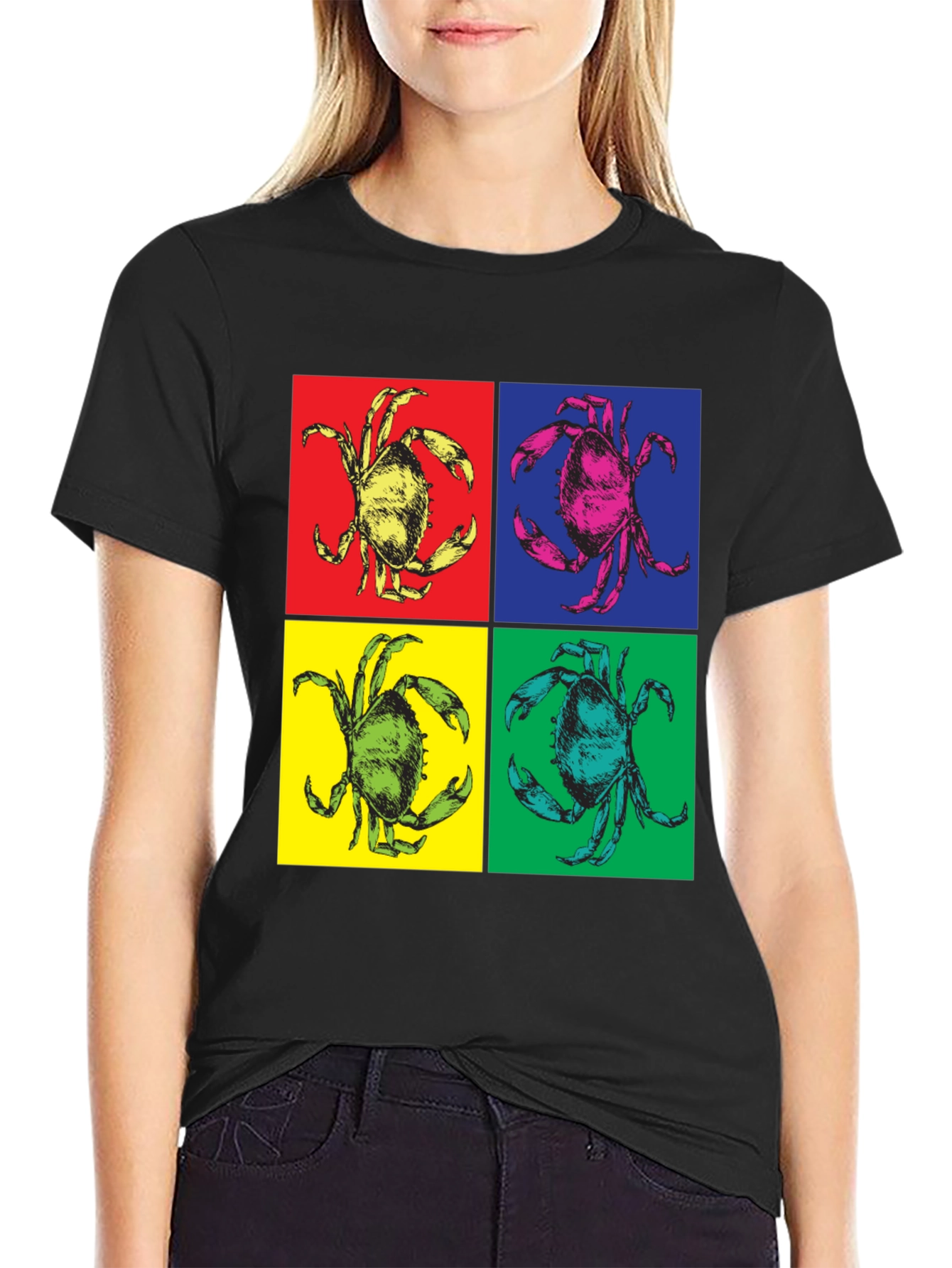 Pop Art Crab Graphic T-Shirt