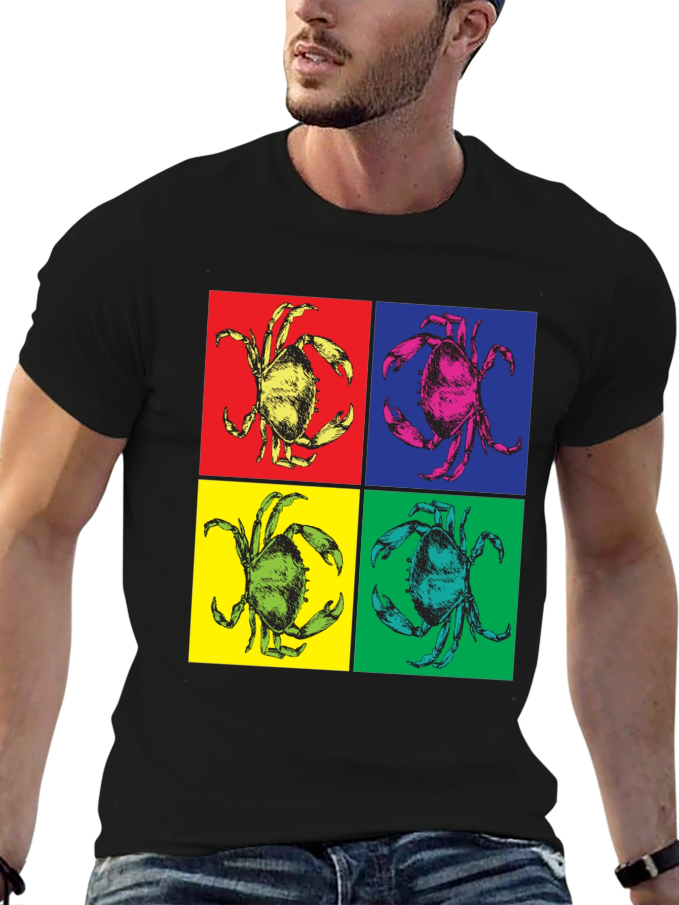 Pop Art Crab Graphic T-Shirt