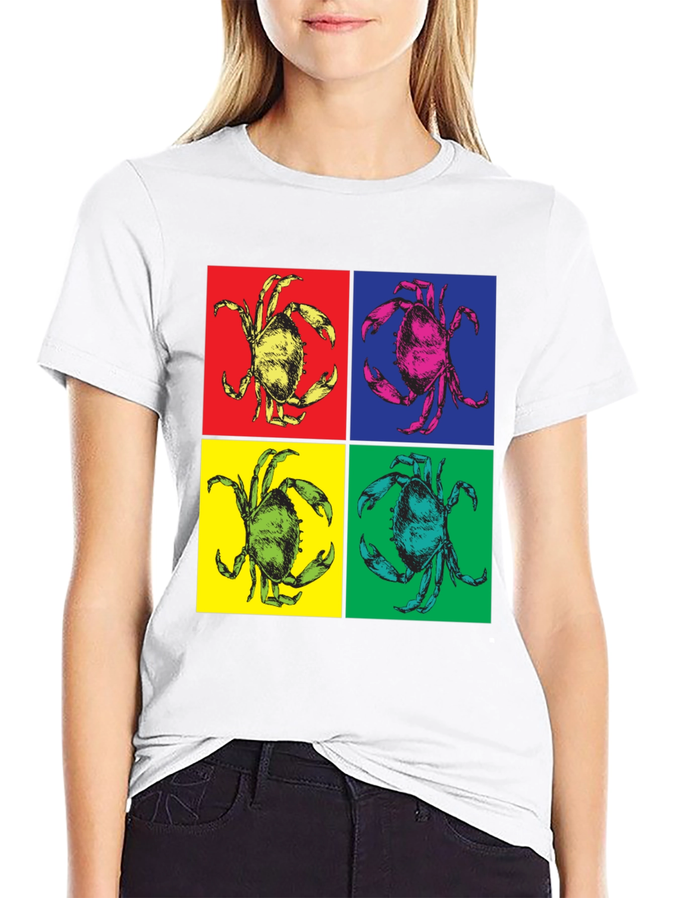 Pop Art Crab Graphic T-Shirt