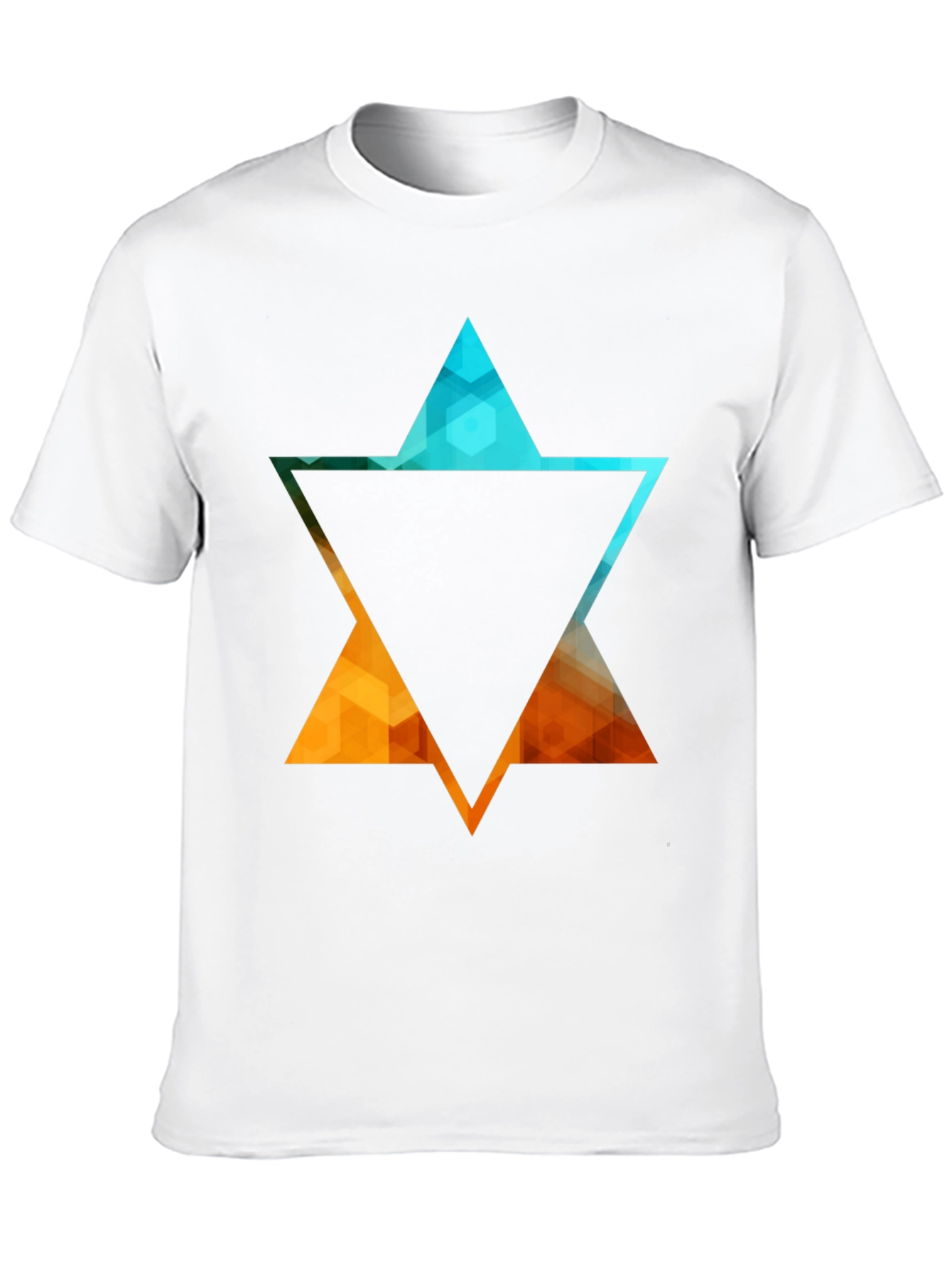 Geometric Star Graphic Tee - Stylish Black T-Shirt