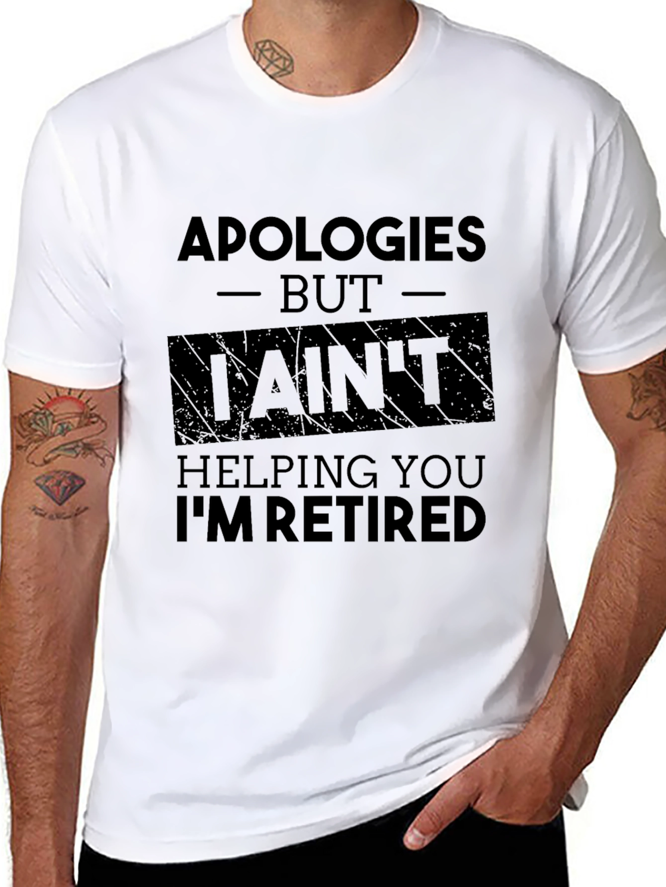 Apologies Im Retired Black T-Shirt