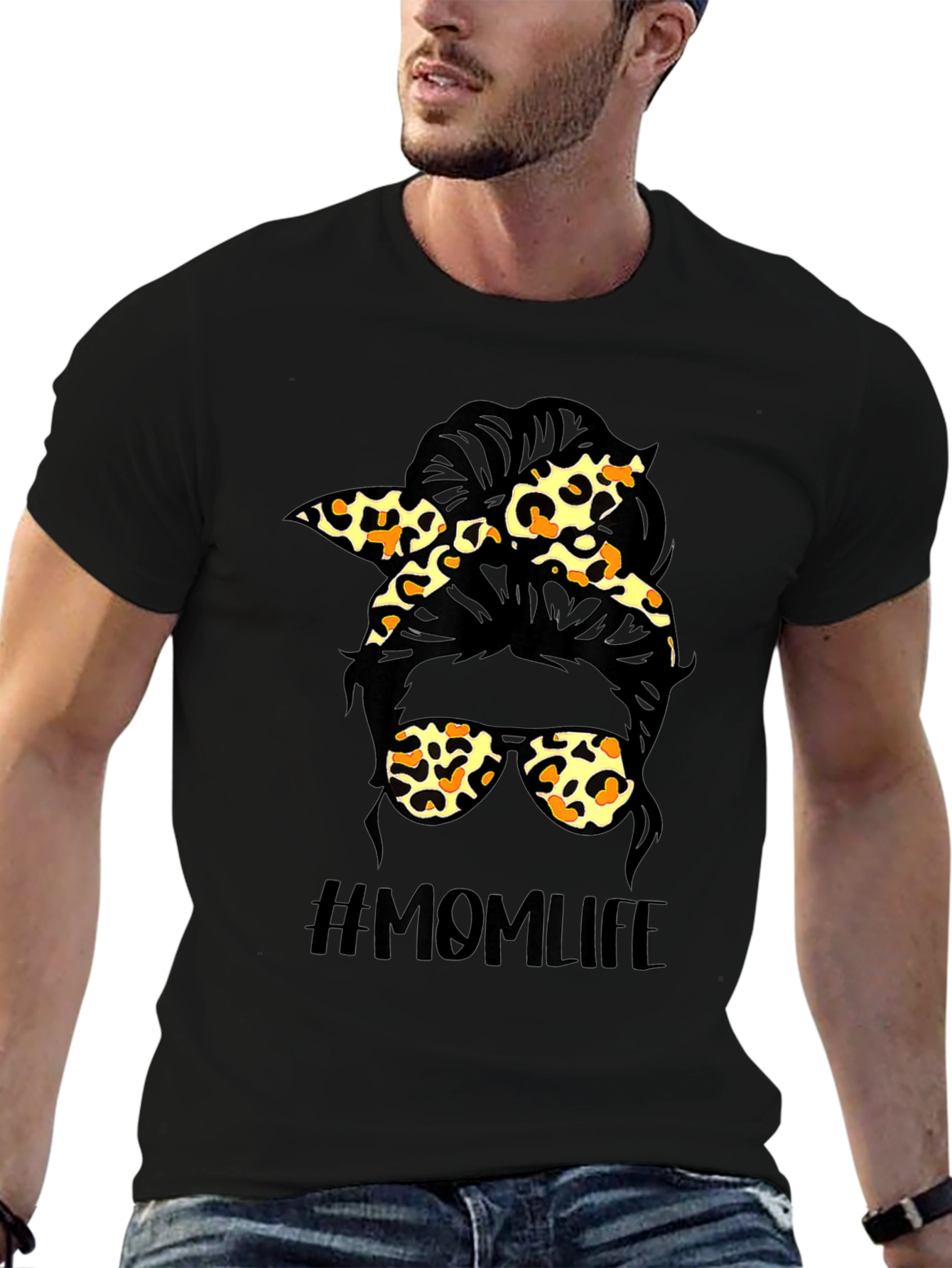 Messy Bun Mom Life Graphic Tee