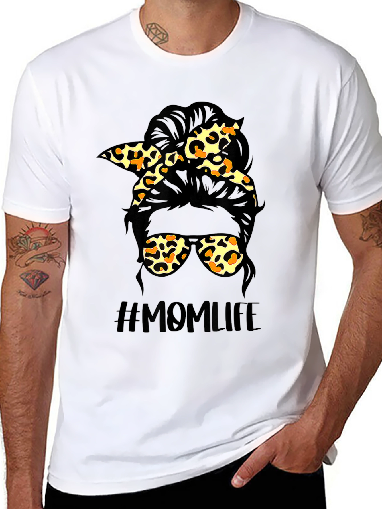 Messy Bun Mom Life Graphic Tee