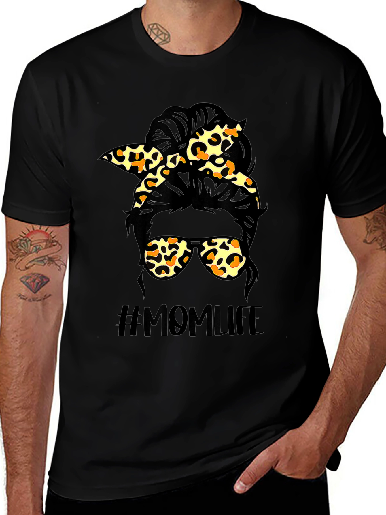 Messy Bun Mom Life Graphic Tee