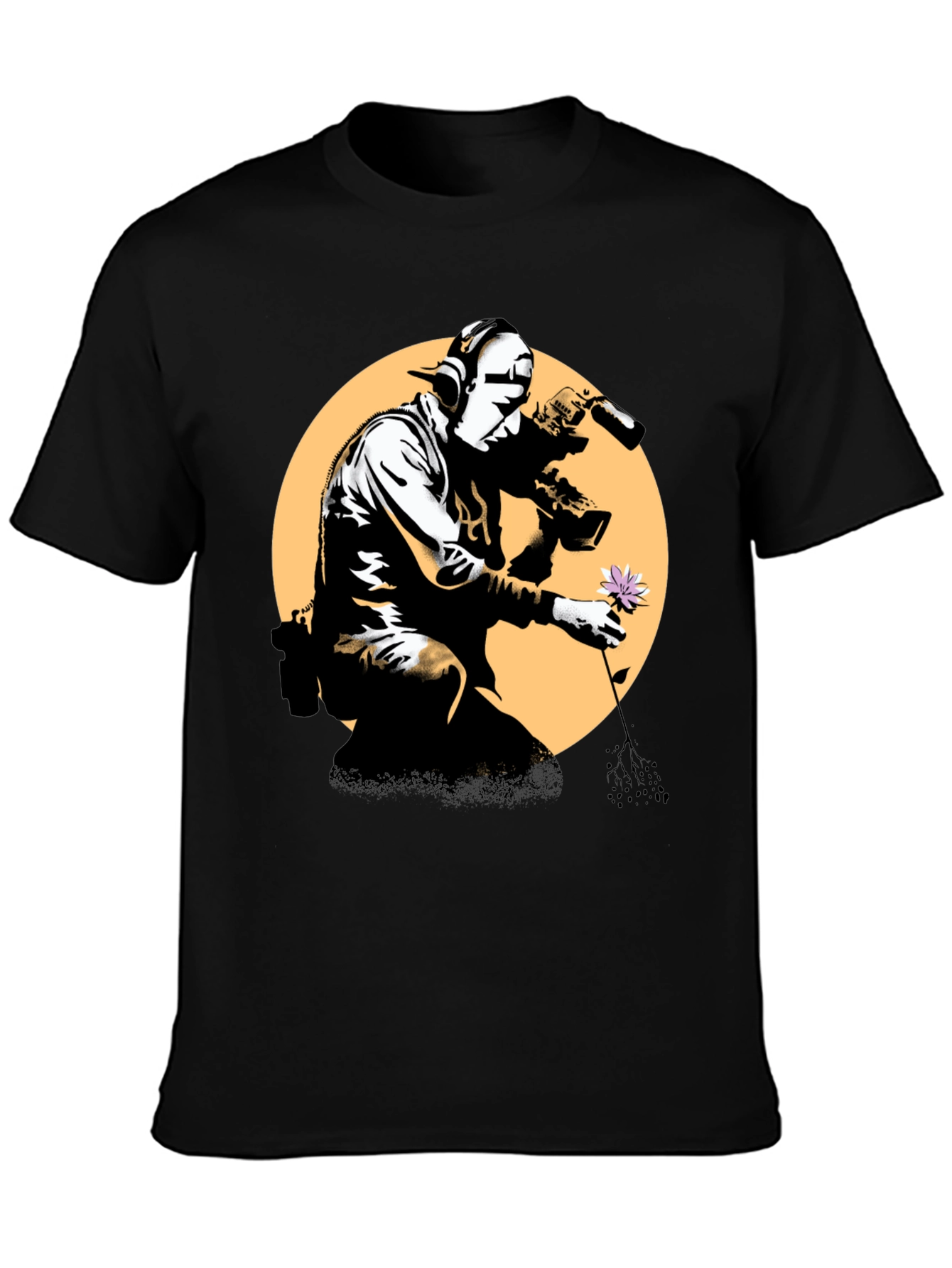 Banksy Flower Thrower T-Shirt - Street Art Inspired Tee
