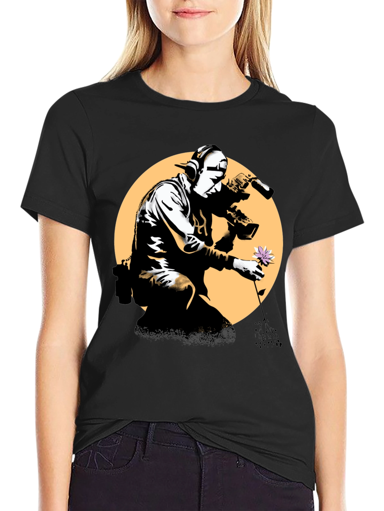 Banksy Flower Thrower T-Shirt - Street Art Inspired Tee