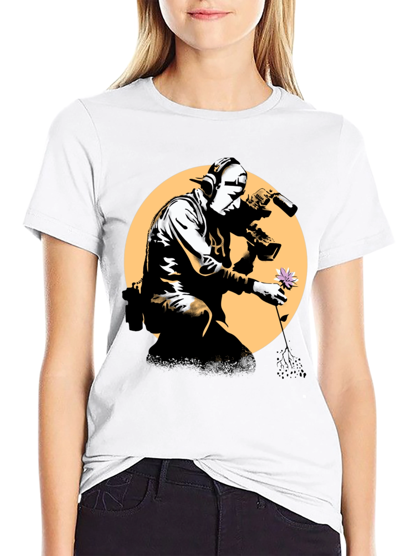 Banksy Flower Thrower T-Shirt - Street Art Inspired Tee