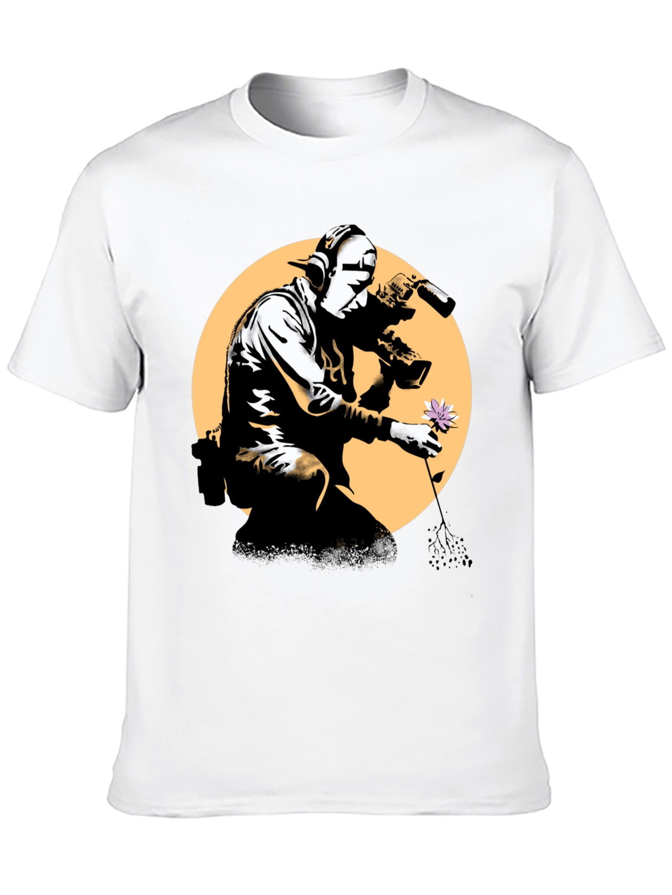 Banksy Flower Thrower T-Shirt - Street Art Inspired Tee