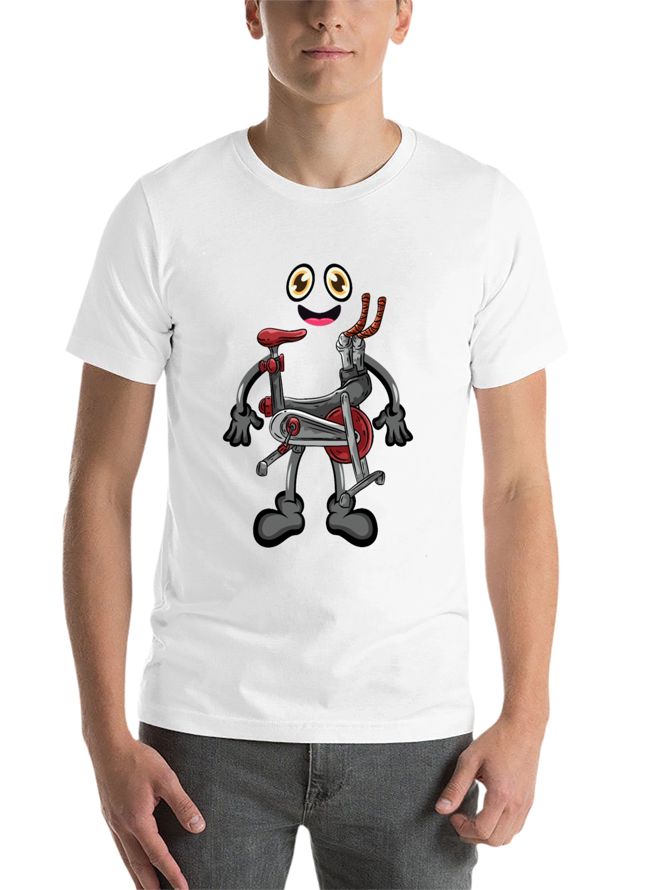Cartoon Exercise Bike Graphic Tee
