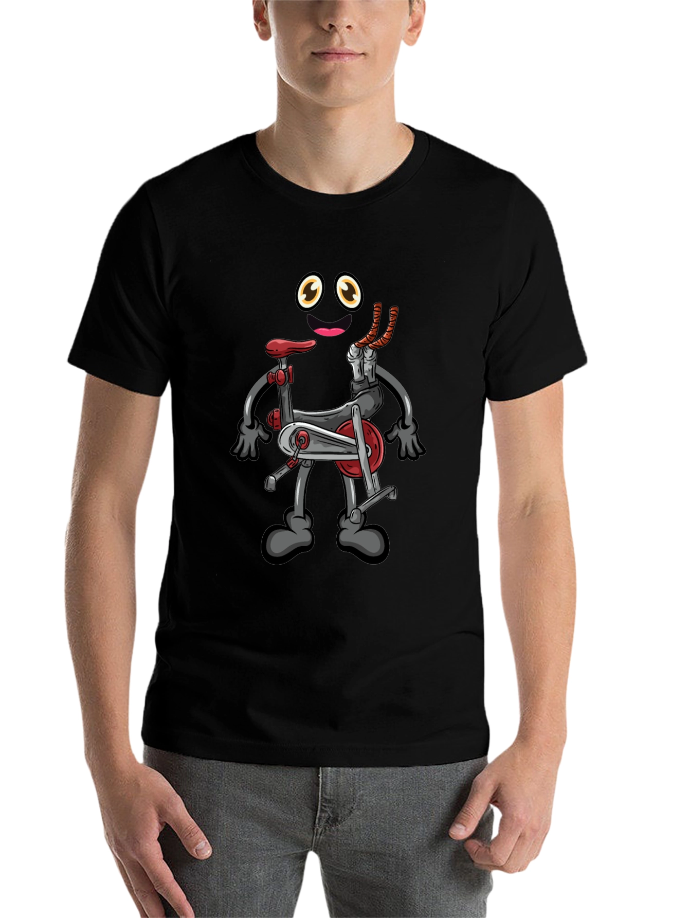 Cartoon Exercise Bike Graphic Tee