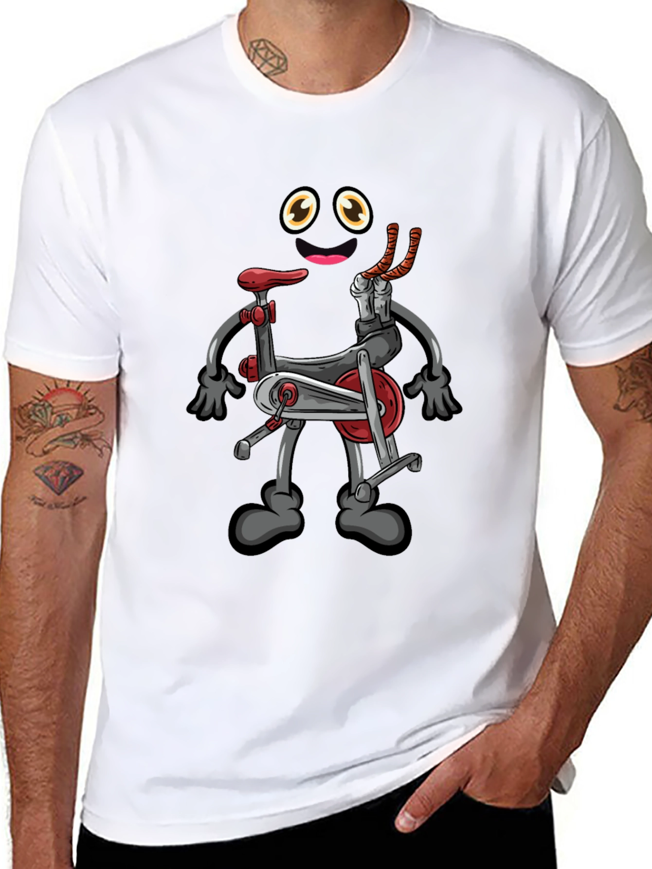 Cartoon Exercise Bike Graphic Tee