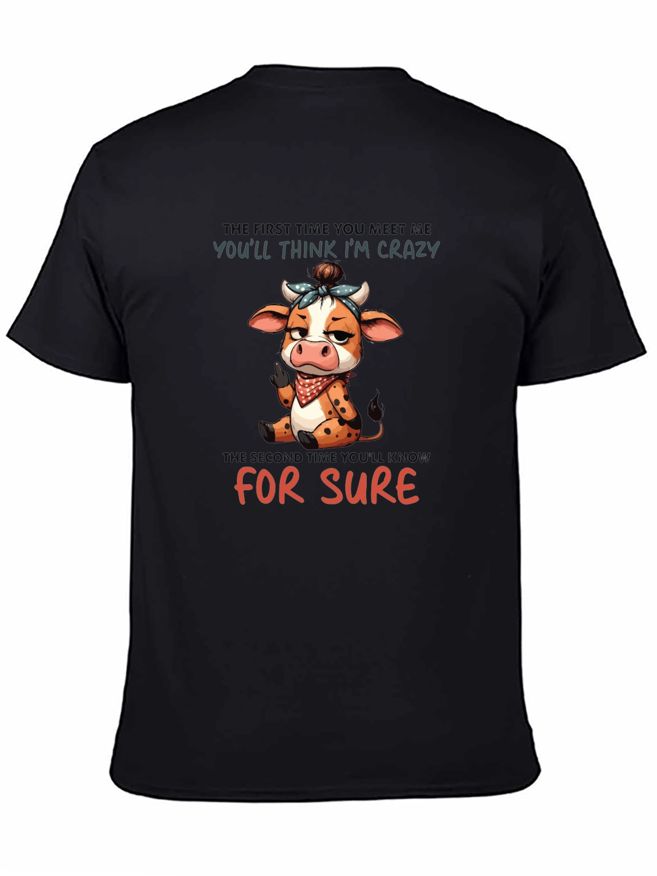 Crazy Cow Graphic Tee - Funny Unisex T-Shirt