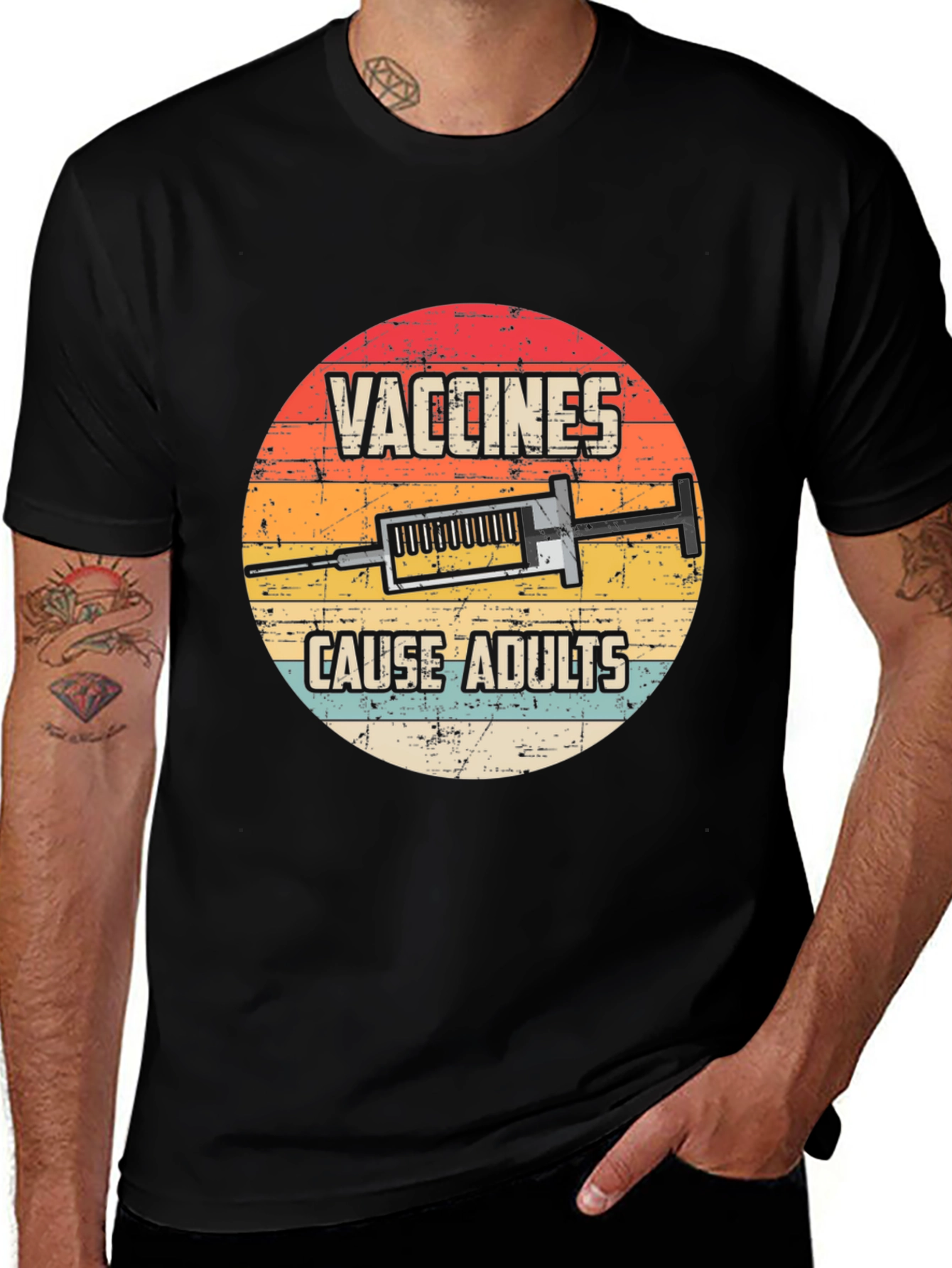 Vaccines Cause Adults Graphic T-Shirt