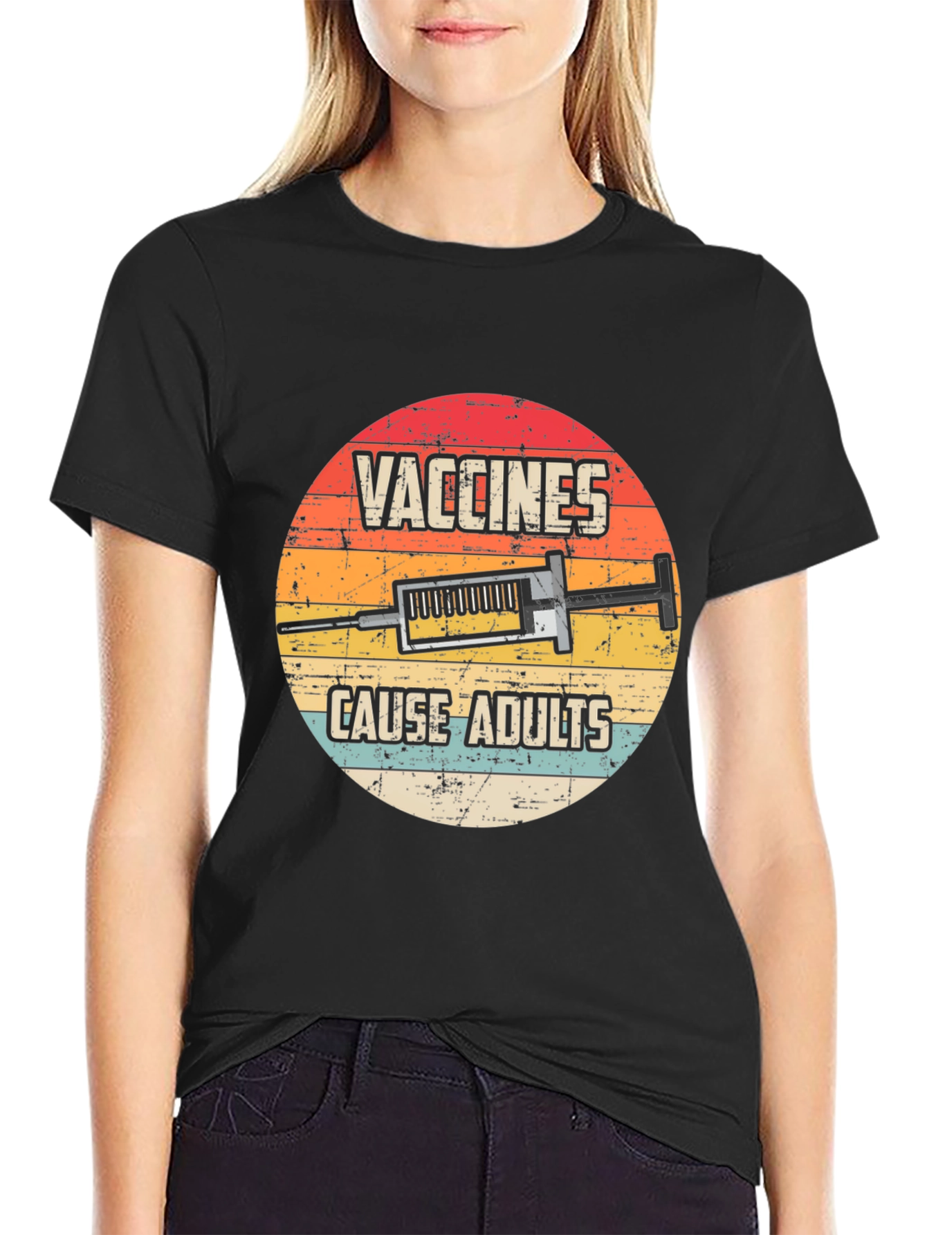 Vaccines Cause Adults Graphic T-Shirt