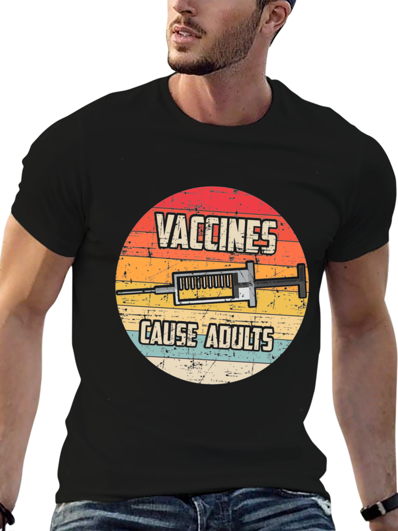 Vaccines Cause Adults Graphic T-Shirt