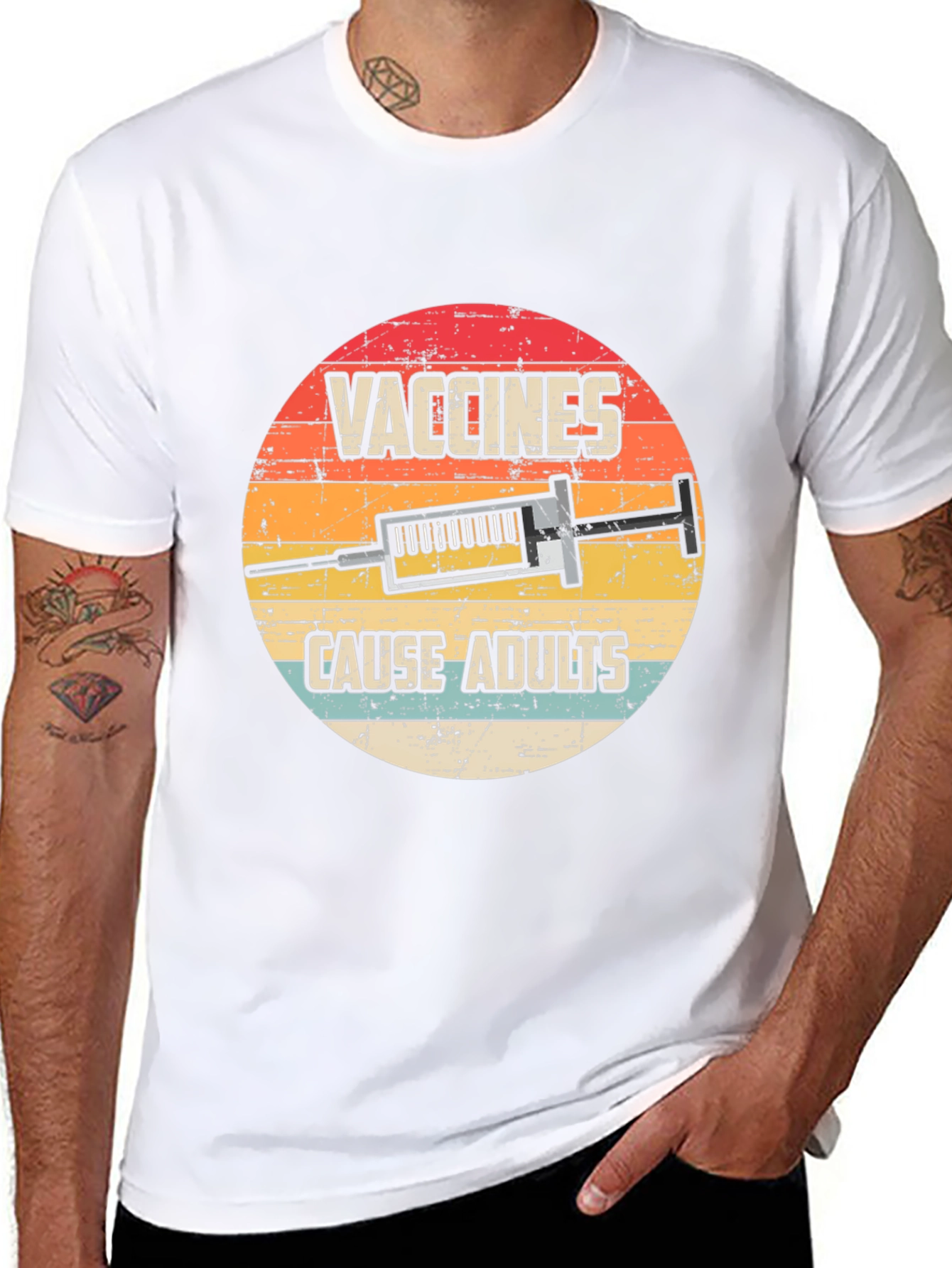 Vaccines Cause Adults Graphic T-Shirt