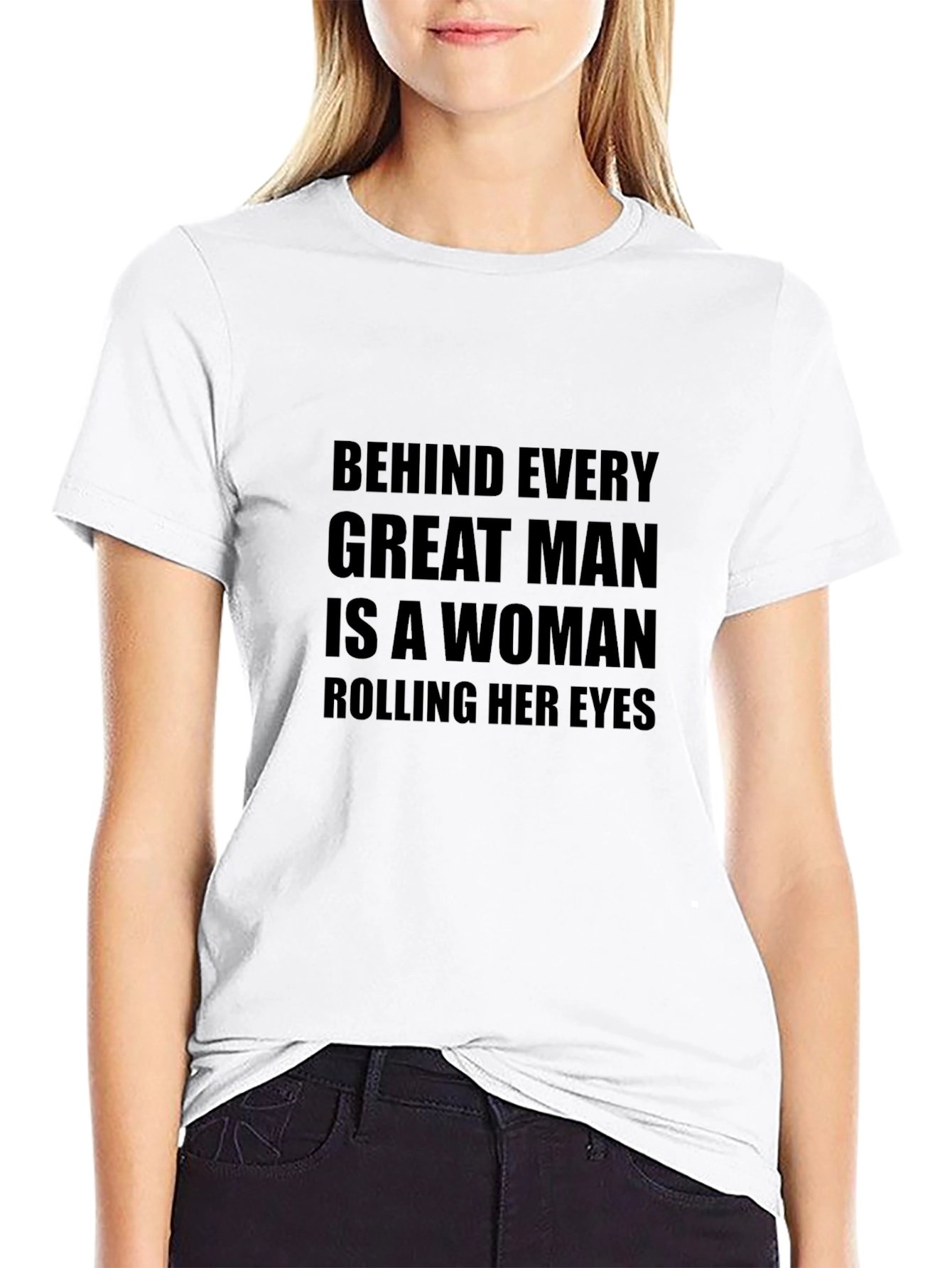 Humorous Slogan Graphic Black Tee