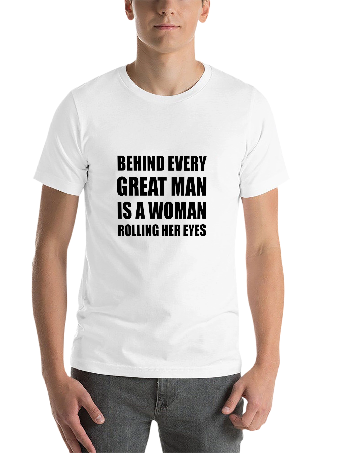 Humorous Slogan Graphic Black Tee