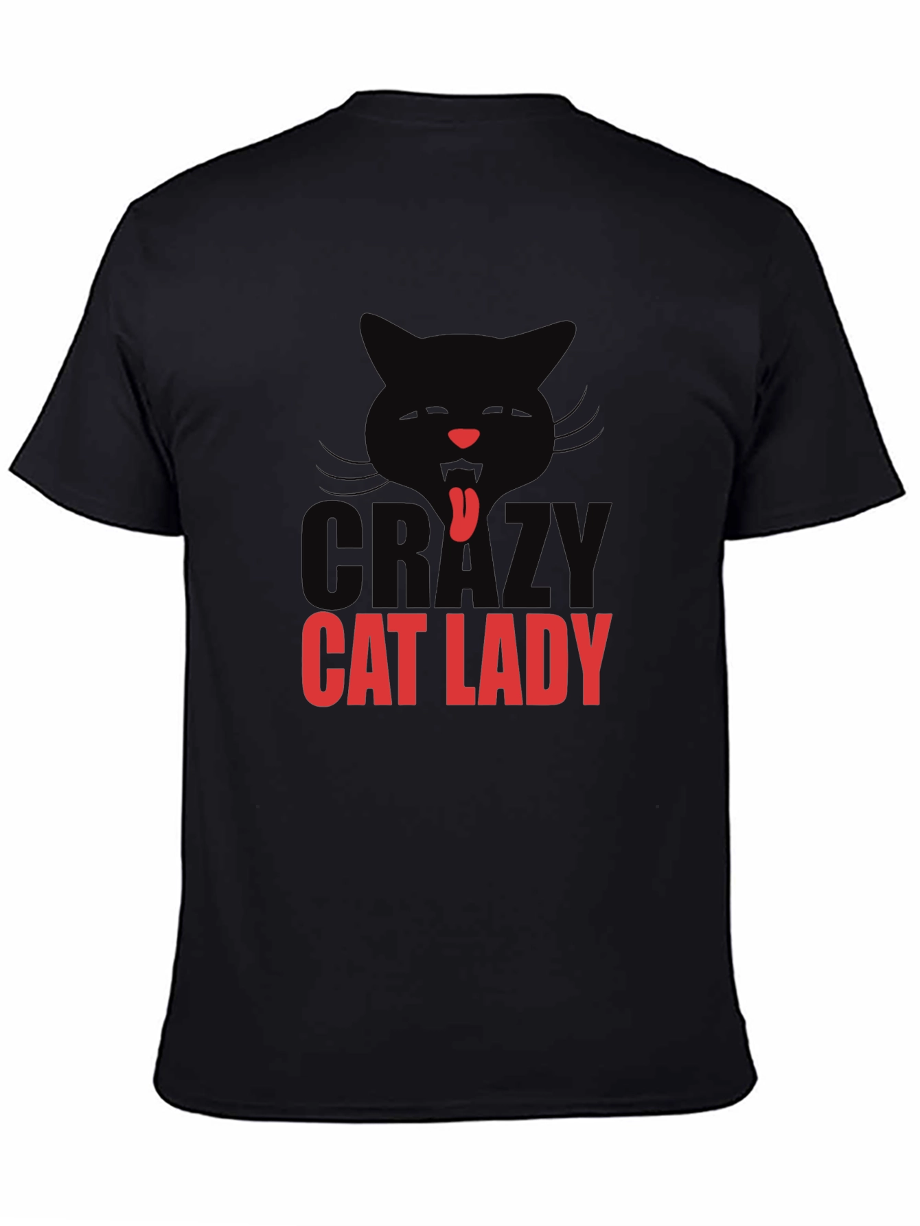 Crazy Cat Lady T-Shirt - Black Cotton Tee