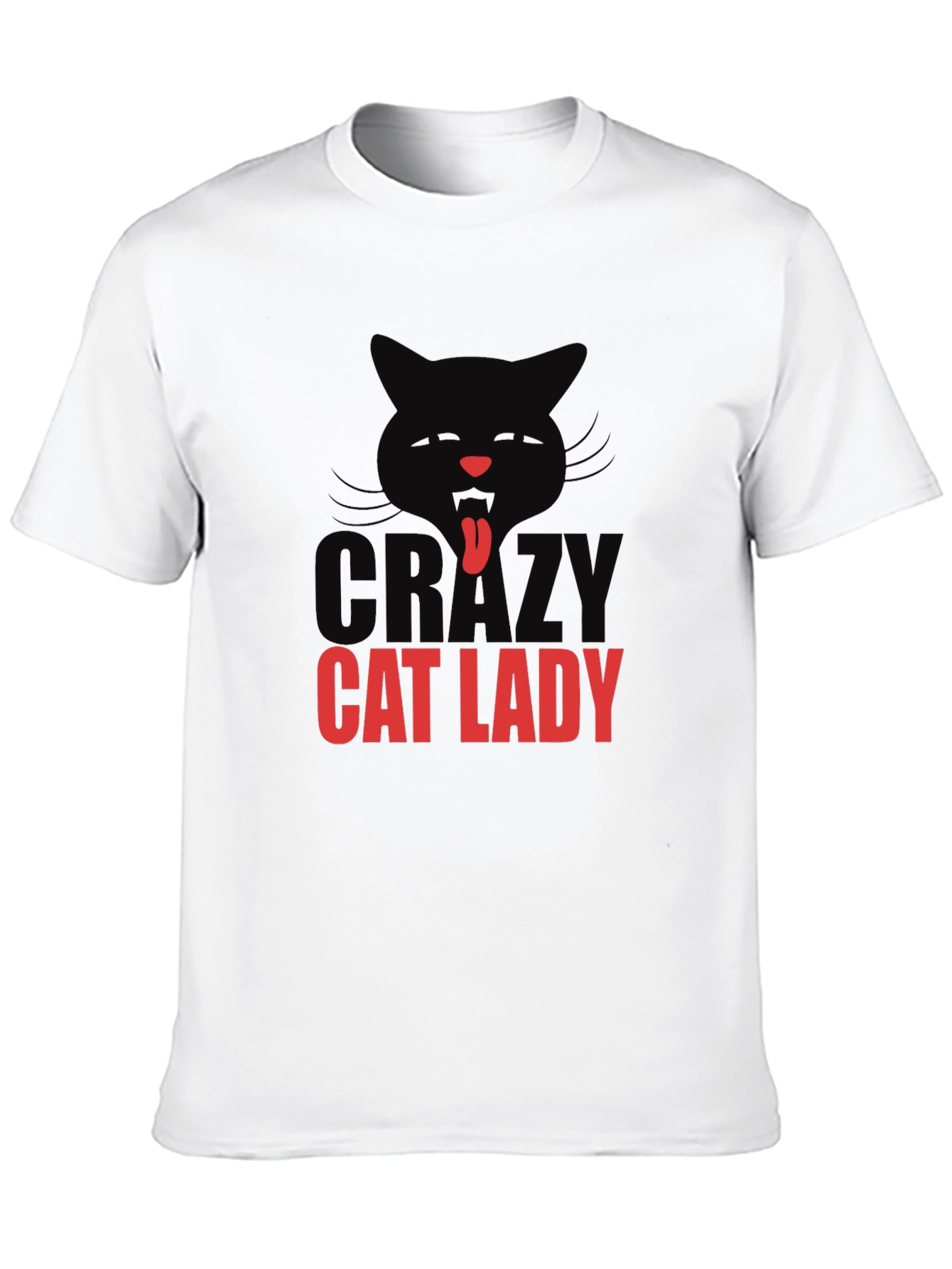 Crazy Cat Lady T-Shirt - Black Cotton Tee