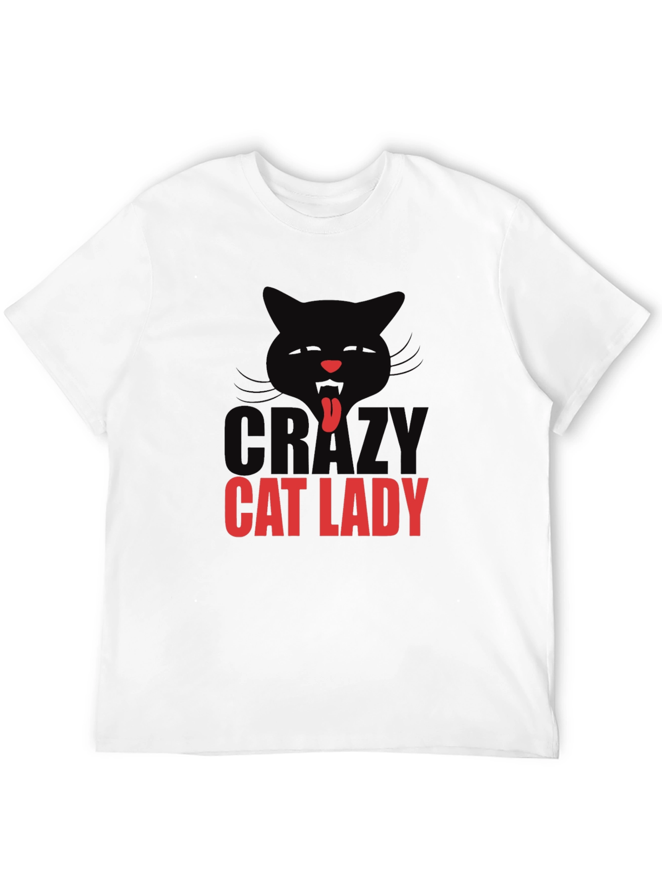 Crazy Cat Lady T-Shirt - Black Cotton Tee