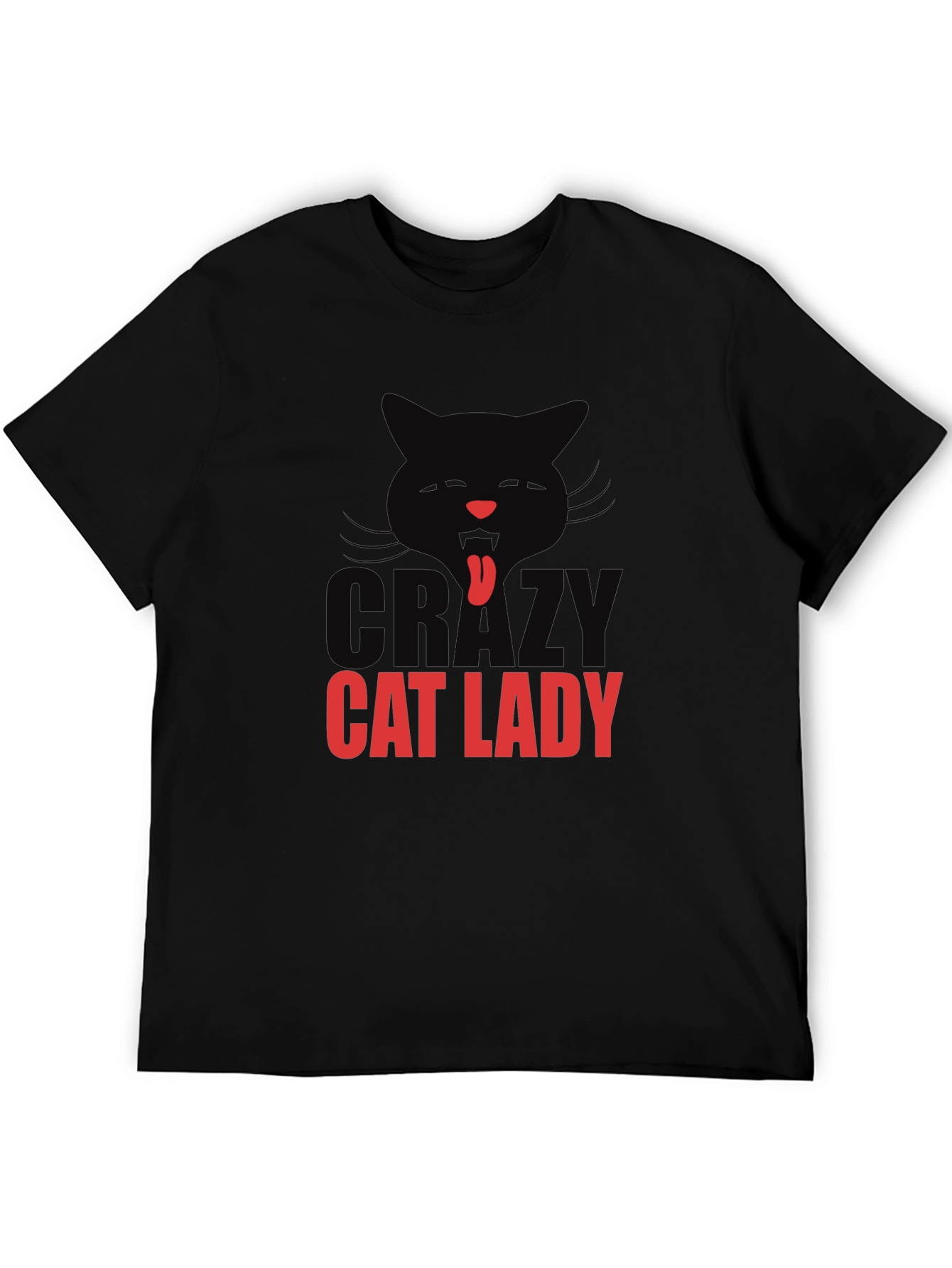 Crazy Cat Lady T-Shirt - Black Cotton Tee