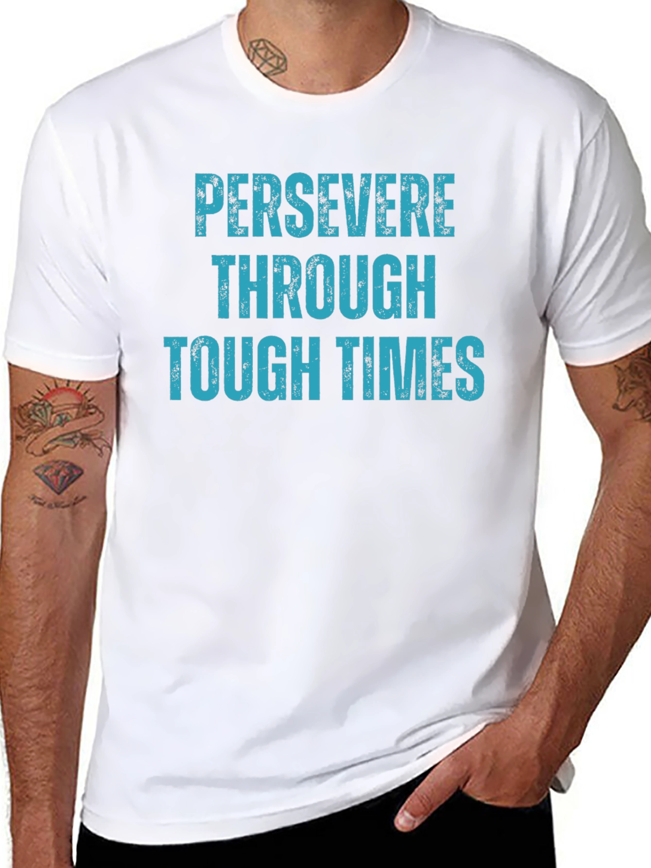 Persevere Through Tough Times Black T-Shirt