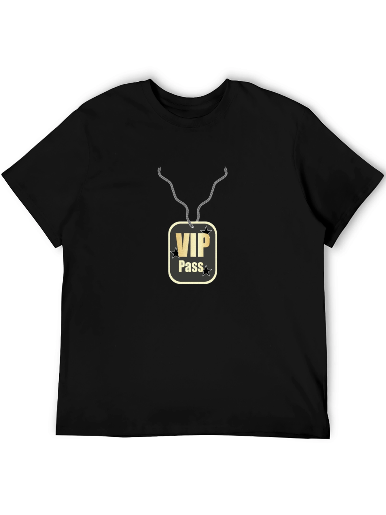 VIP Pass Graphic Black T-Shirt