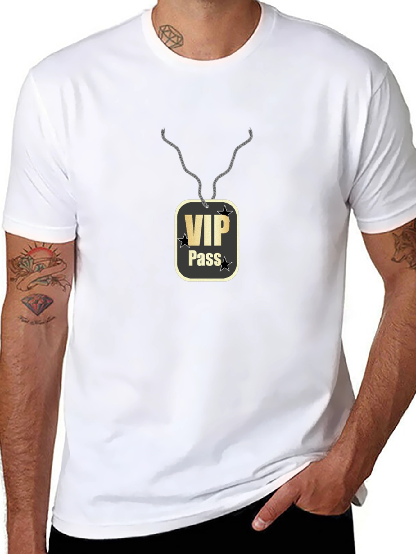 VIP Pass Graphic Black T-Shirt