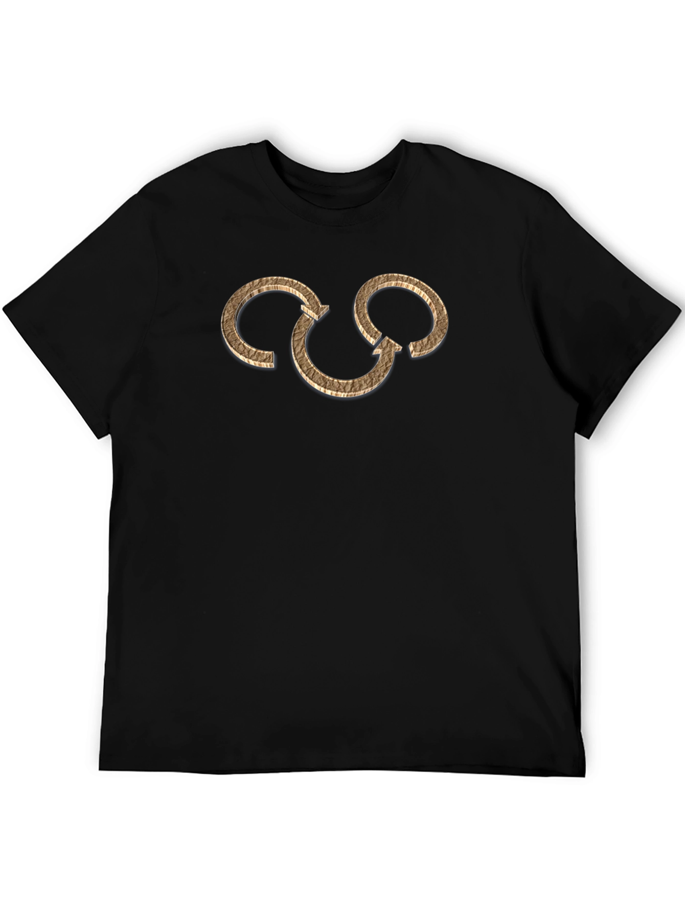 Abstract Arrow Circle Graphic Tee - Black
